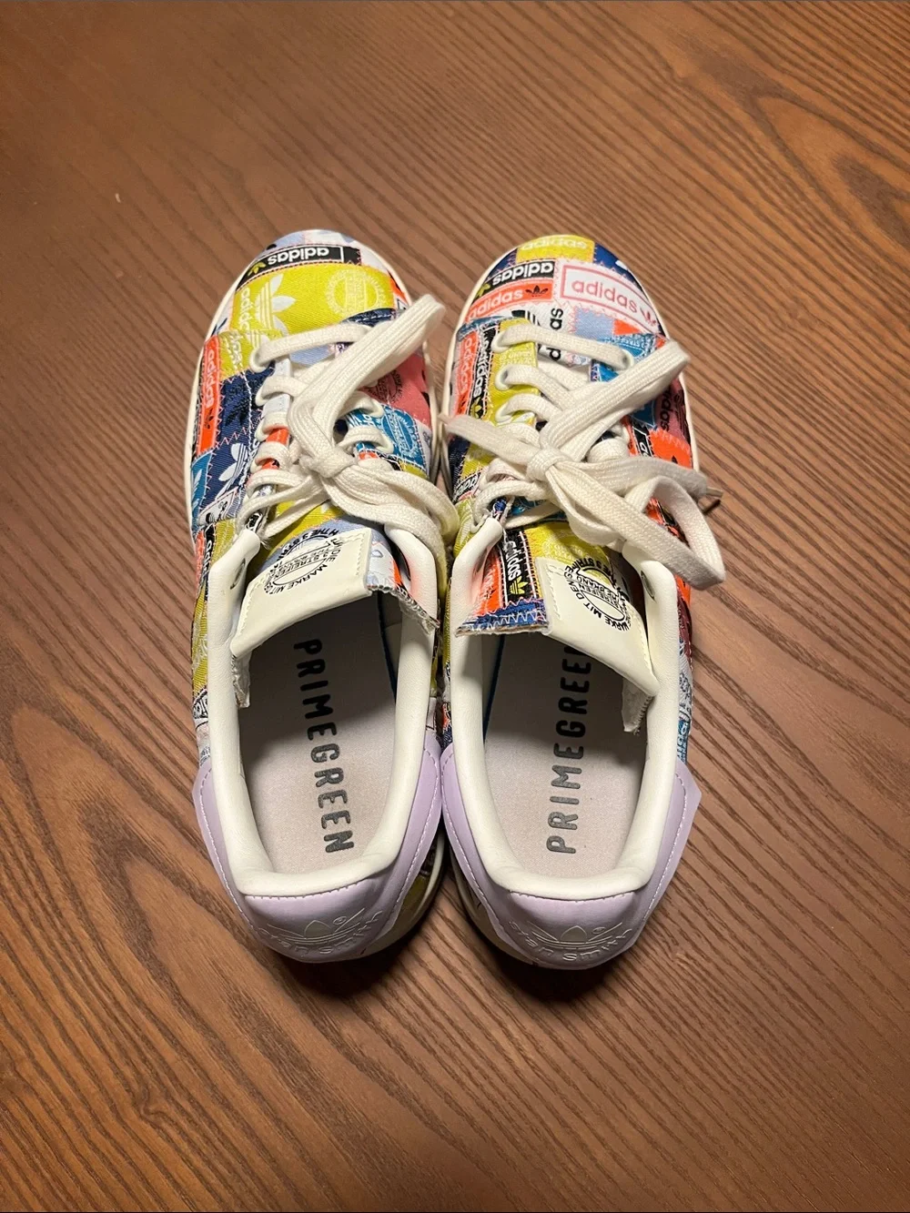 ADIDAS Stan Smith Patchwork Multi Trefoil Sneakers, Size 8.5M/7.5M (Unisex)